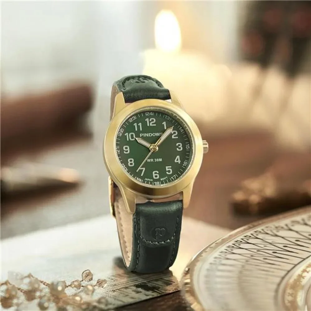 Slim Minimalist Quartz Analog Watch for Women, Gold-Tone Case - Picture 2 of 8